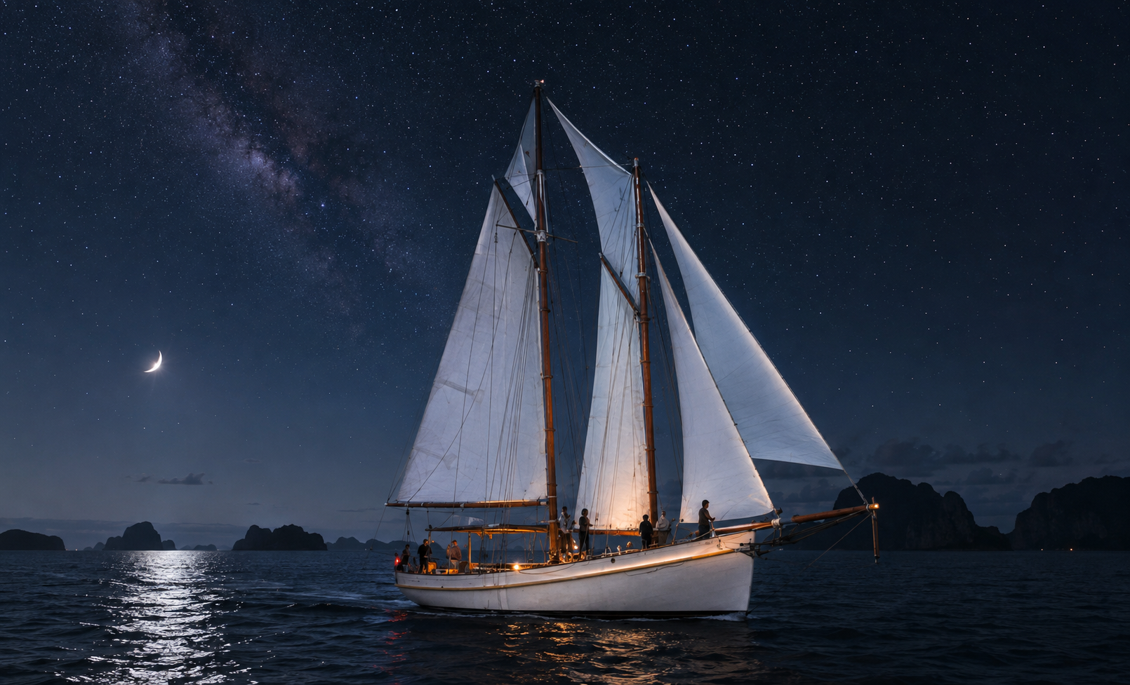 Night pilotage in the Andaman Sea